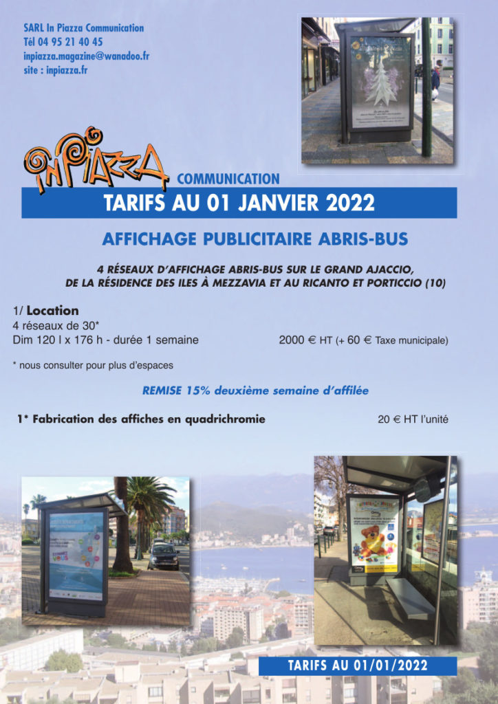 In piazza communication tarifs abris-bus 2022