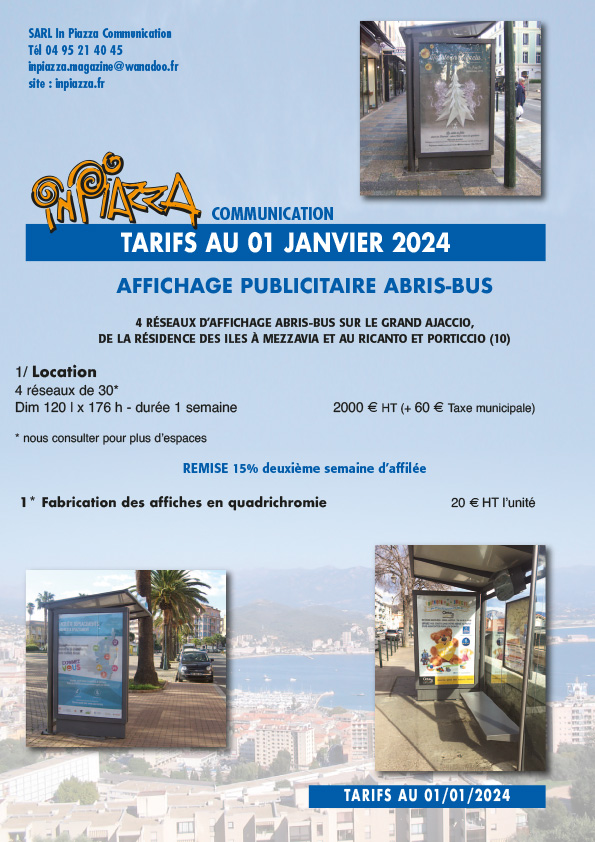 In piazza communication tarifs abris-bus 2024